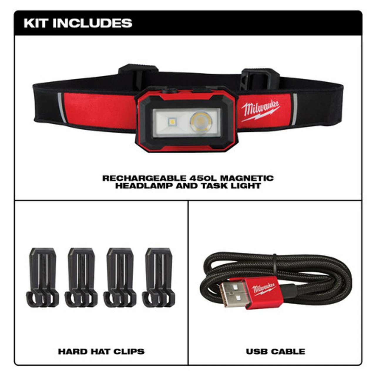 Milwaukee 2012R Milwaukee Rechargeable Magnetic Headlamp And Task Light 4 Milwaukee 2012R Milwaukee Rechargeable Magnetic Headlamp And Task Light - Image 2