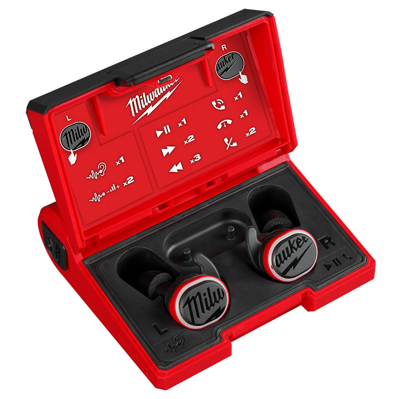 Milwaukee 2191-21 USB Bluetooth Jobsite Ear Buds 3 Milwaukee 2191-21 USB Bluetooth Jobsite Ear Buds