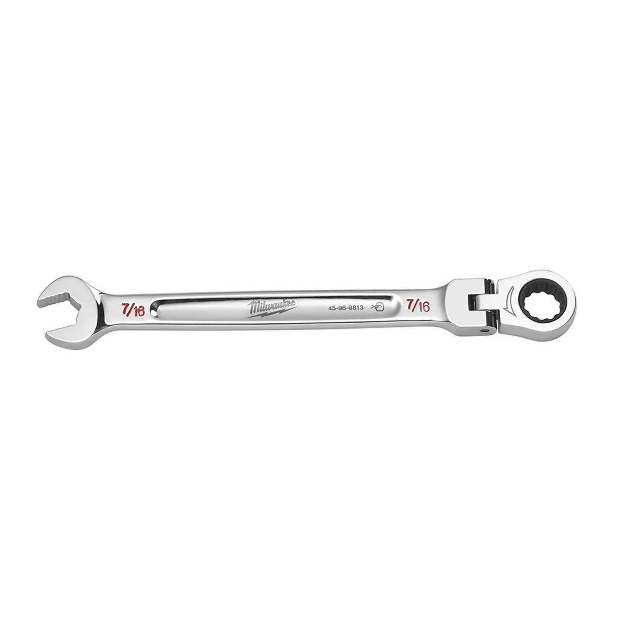 Milwaukee 45-96-9813 7/16 Flex Head Ratcheting Wrench 3 Milwaukee 45-96-9813 7/16 Flex Head Ratcheting Wrench