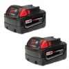 Milwaukee 48-11-1822 M18 REDLITHIUM High Capacity Battery Two Pack -GREATLAKESPOWERTOOLS Sales 48 11 1822 2 97206.1581704349