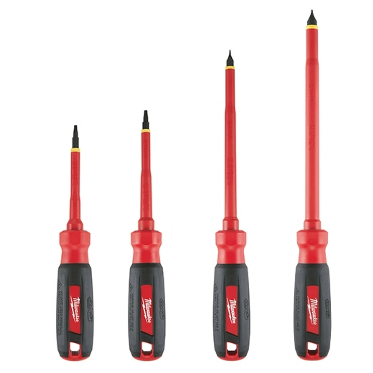 Milwaukee 48-22-2205 4 PC 1000V Insulated Screwdriver, Square Recess 3 Milwaukee 48-22-2205 4 PC 1000V Insulated Screwdriver, Square Recess