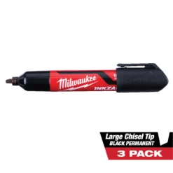 Milwaukee 48-22-3250 INKZALL 3PC Large Chisel Tip Black Marker