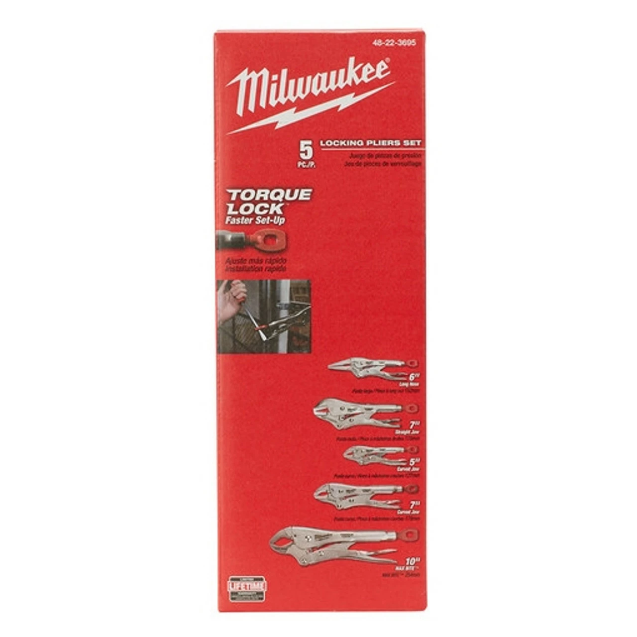 Milwaukee 48-22-3695 5 Pc TORQUE LOCK Pliers Kit 4 Milwaukee 48-22-3695 5 Pc TORQUE LOCK Pliers Kit - Image 2