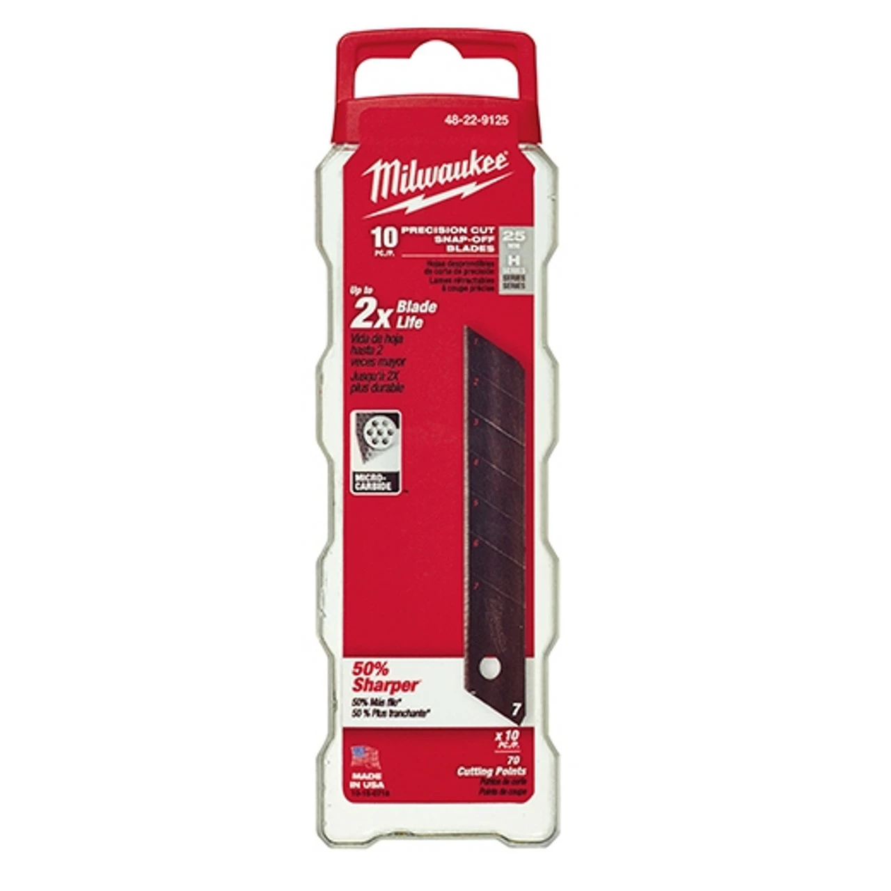 Milwaukee 48-22-9125 25mm Precision Snap Blades (10 PK) 3 Milwaukee 48-22-9125 25mm Precision Snap Blades (10 PK)