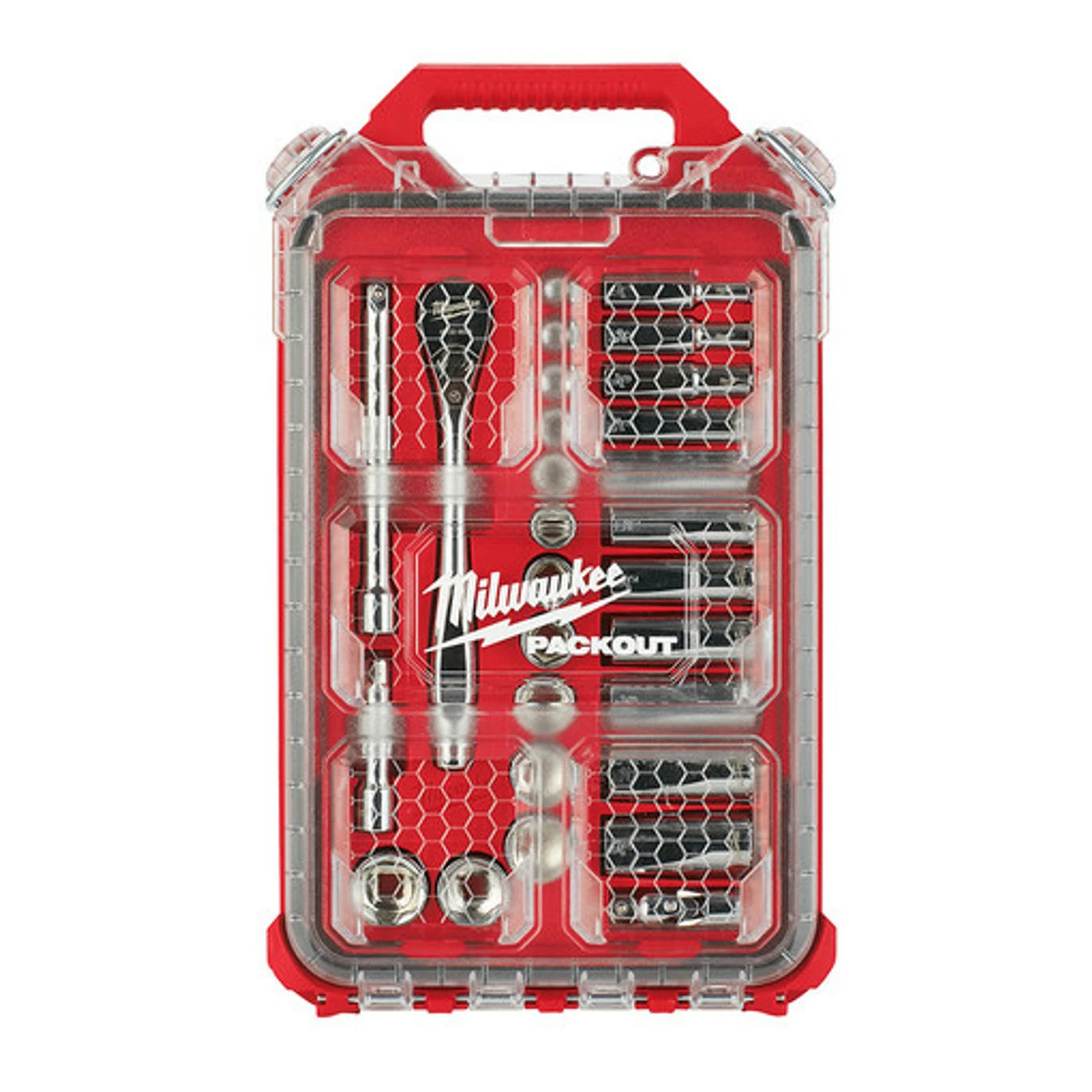 Milwaukee 48-22-9481 3/8 Drive 28pc Ratchet Set W/ PACKOUT Case - SAE 3 Milwaukee 48-22-9481 3/8 Drive 28pc Ratchet Set W/ PACKOUT Case - SAE