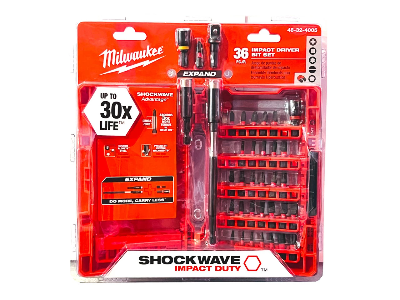Milwaukee 48-32-4005 SHOCKWAVE Impact Duty Driver Bit Set - 36pc 3 Milwaukee 48-32-4005 SHOCKWAVE Impact Duty Driver Bit Set - 36pc