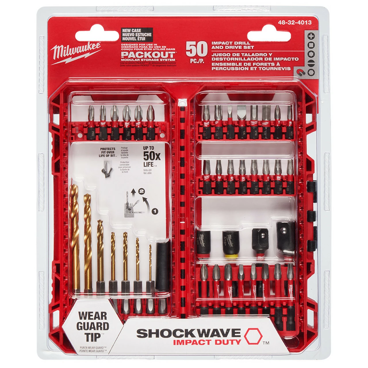 Milwaukee 48-32-4013 50 Pc. Shockwave Impact Drill And Driver Set 3 Milwaukee 48-32-4013 50 Pc. Shockwave Impact Drill And Driver Set