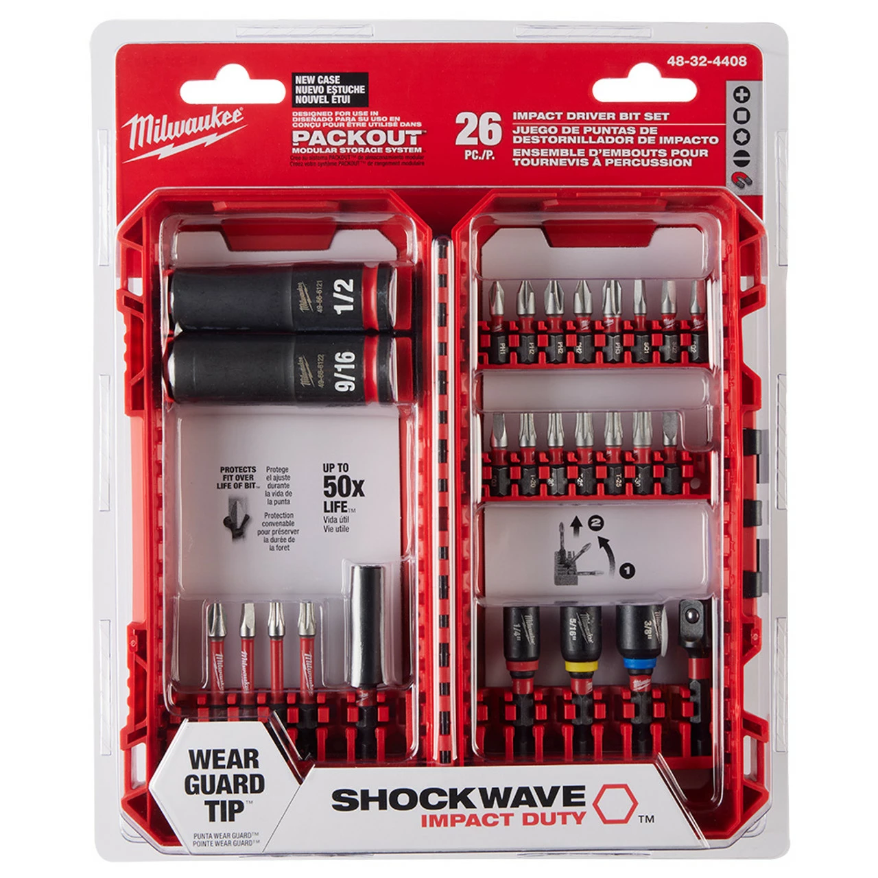 Milwaukee 48-32-4408 SHOCKWAVE Drive And Fasten Set 26PC 3 Milwaukee 48-32-4408 SHOCKWAVE Drive And Fasten Set 26PC