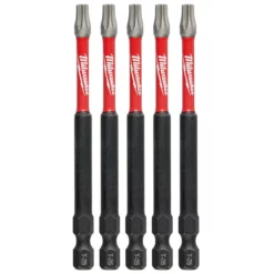 Milwaukee 48-32-4579 SHOCKWAVE 3-1/2 Impact T25 Bit 5 Pk