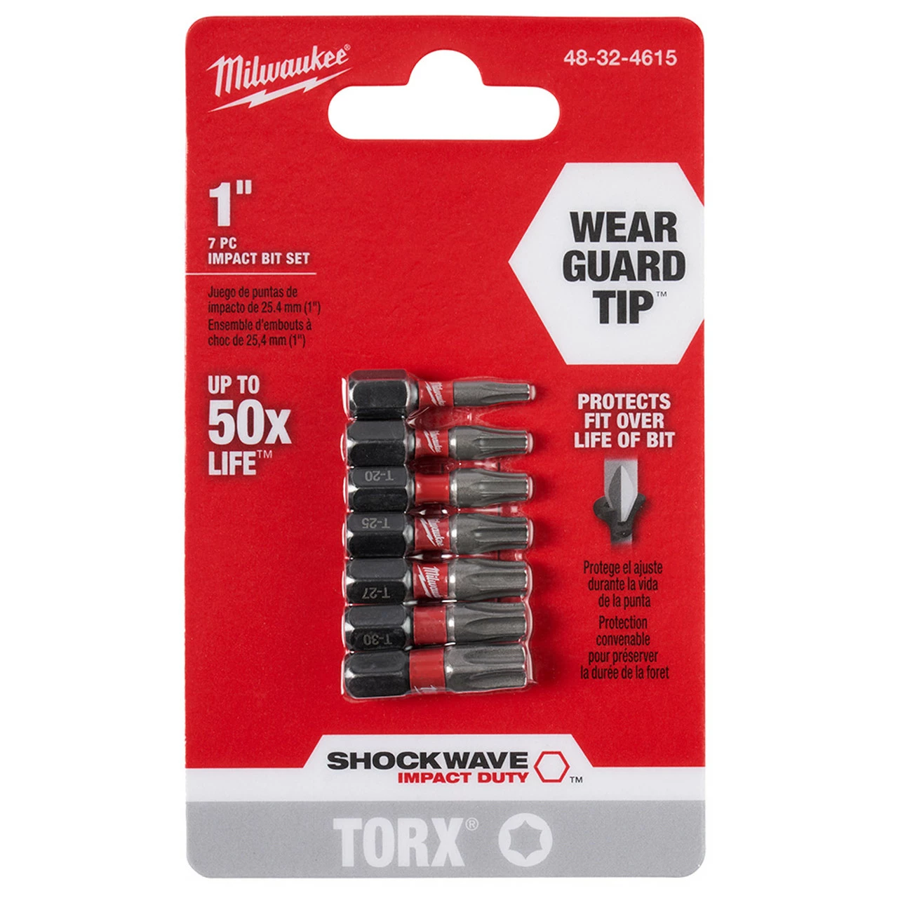 Milwaukee 48-32-4615 7-Piece Shockwave Torx Insert Bit Set 3 Milwaukee 48-32-4615 7-Piece Shockwave Torx Insert Bit Set