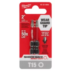 Milwaukee 48-32-4983 SHOCKWAVE 2 In. T15 Impact Bit 2PK