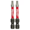 Milwaukee 48-32-4985 SHOCKWAVE 2 In. Power Bit TORX T25 (2 PK) -GREATLAKESPOWERTOOLS Sales 48 32 4985 15192.1703682979