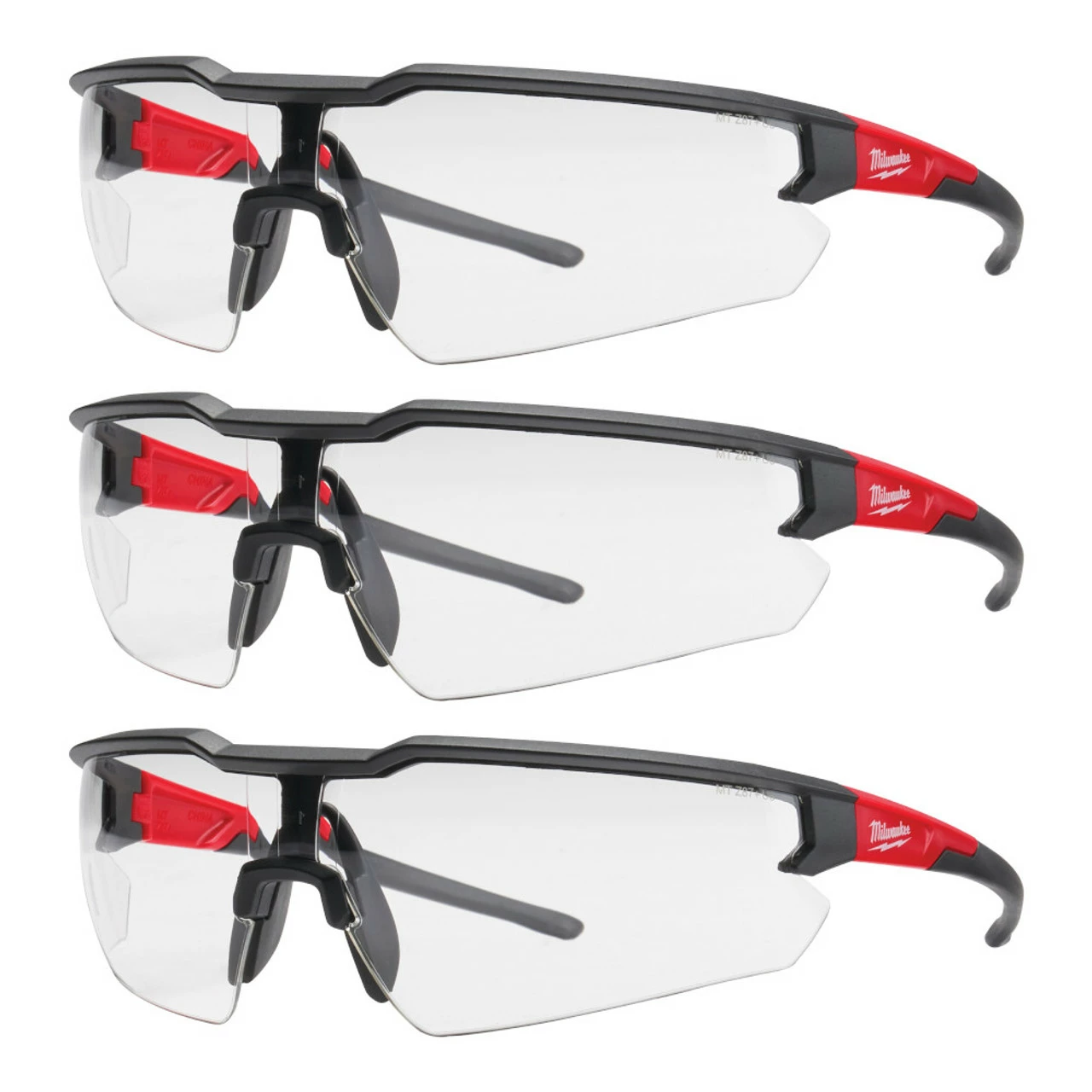 Milwaukee 48-73-2052 3PK Safety Glasses - Clear 3 Milwaukee 48-73-2052 3PK Safety Glasses - Clear