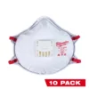 Milwaukee 48-73-4004 10pk N95 Valved Respirator With Gasket 1 Milwaukee 48-73-4004 10pk N95 Valved Respirator With Gasket -GREATLAKESPOWERTOOLS Sales 48 73 4004 07175.1660136175