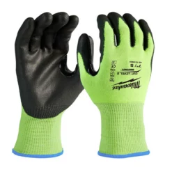 Milwaukee 48-73-8920 High-Visibility Cut Level 2 Polyurethane Dipped Gloves Small