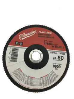 Milwaukee 48-80-8032 7 In. X 7/8 In. Flap Disc 80 Grit (Type 29)