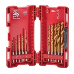 Milwaukee 48-89-4859 Metric SHOCKWAVE Titanium RED HELIX Kit 10 Pc.