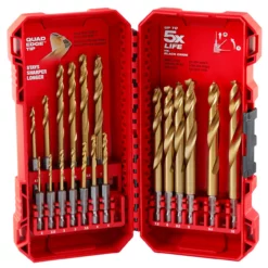 Milwaukee 48-89-4860 Metric SHOCKWAVE Titanium RED HELIX Kit 19 Pc.