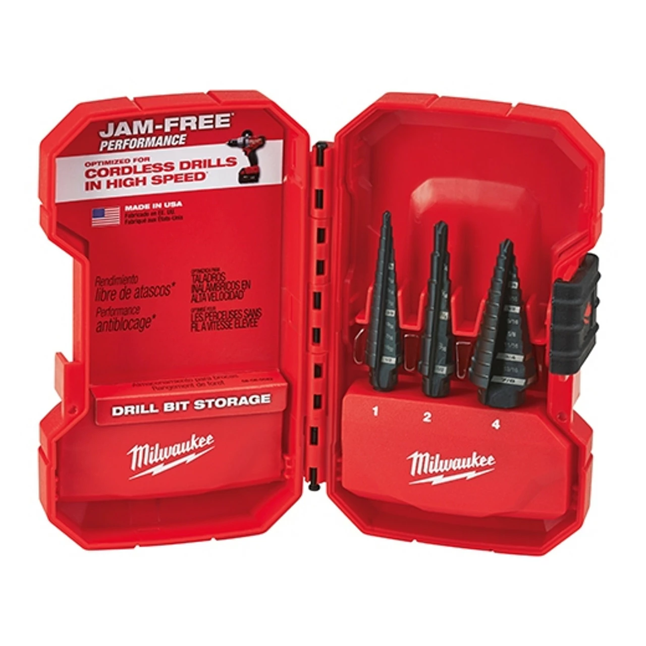 Milwaukee 48-89-9221 Step Drill Bit Set (3 PC) 3 Milwaukee 48-89-9221 Step Drill Bit Set (3 PC)