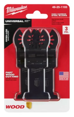 Milwaukee 49-25-1103 OPEN-LOK 1-3/8 In. Titanium Enhanced Bi-Metal Multi-Material Blade 3 Pk