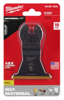Milwaukee 49-25-1249 OPEN-LOK 2-1/2 In. Titanium Enhanced Bi-Metal Multi-Material Blade 10 Pk