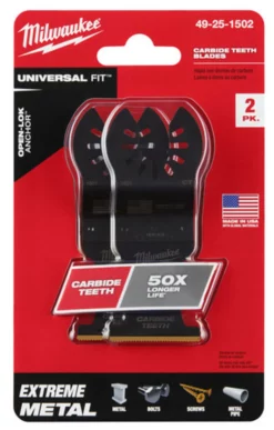 Milwaukee 49-25-1502 OPEN-LOK 1-3/8 In. Titanium Enhanced Carbide Teeth Metal Blade 2 Pk