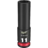 Milwaukee 49-66-6153 SHOCKWAVE Impact Duty 3/8 Drive 11mm Deep 6 Point Socket
