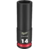 Milwaukee 49-66-6156 SHOCKWAVE Impact Duty 3/8 Drive 14mm Deep 6 Point Socket -GREATLAKESPOWERTOOLS Sales 49 66 6156 1 52069.1648044886