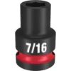 Milwaukee 49-66-6201 SHOCKWAVE Impact Duty 1/2 Drive 7/16 Standard 6 Point Socket -GREATLAKESPOWERTOOLS Sales 49 66 6201 22917.1648050893