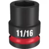 Milwaukee 49-66-6205 SHOCKWAVE Impact Duty 1/2 Drive 11/16 Standard 6 Point Socket