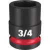 Milwaukee 49-66-6206 SHOCKWAVE Impact Duty 1/2 Drive 3/4 Standard 6 Point Socket