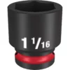 Milwaukee 49-66-6211 SHOCKWAVE Impact Duty 1/2 Drive 1-1/16 Standard 6 Point Socket