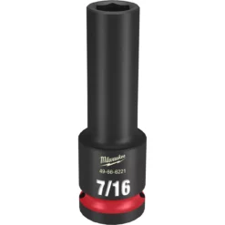 Milwaukee 49-66-6221 SHOCKWAVE Impact Duty 1/2 Drive 7/16 Deep 6 Point Socket