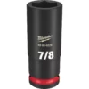 Milwaukee 49-66-6228 SHOCKWAVE Impact Duty 1/2 Drive 7/8 Deep 6 Point Socket