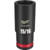 Milwaukee 49-66-6229 SHOCKWAVE Impact Duty 1/2 Drive 15/16 Deep 6 Point Socket