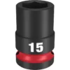 Milwaukee 49-66-6247 SHOCKWAVE Impact Duty 1/2 Drive 15MM Standard 6 Point Socket 2 Milwaukee 49-66-6247 SHOCKWAVE Impact Duty 1/2 Drive 15MM Standard 6 Point Socket -GREATLAKESPOWERTOOLS Sales 49 66 6247 77322.1648496674