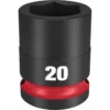 Milwaukee 49-66-6252 SHOCKWAVE Impact Duty 1/2 Drive 20MM Standard 6 Point Socket