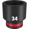 Milwaukee 49-66-6266 SHOCKWAVE Impact Duty 1/2 Drive 34MM Standard 6 Point Socket 1 Milwaukee 49-66-6266 SHOCKWAVE Impact Duty 1/2 Drive 34MM Standard 6 Point Socket -GREATLAKESPOWERTOOLS Sales 49 66 6266 57962.1648649289