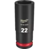 Milwaukee 49-66-6283 SHOCKWAVE Impact Duty 1/2 Drive 22MM Deep 6 Point Socket