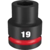 Milwaukee 49-66-6357 SHOCKWAVE Impact Duty 3/4 Drive 19MM Standard 6 Point Socket -GREATLAKESPOWERTOOLS Sales 49 66 6357 28283.1657823574