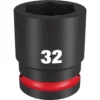 Milwaukee 49-66-6370 SHOCKWAVE Impact Duty 3/4 Drive 32MM Standard 6 Point Socket -GREATLAKESPOWERTOOLS Sales 49 66 6370 2 40972.1657807812