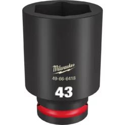 Milwaukee 49-66-6418 SHOCKWAVE Impact Duty 3/4 Drive 43MM Deep 6 Point Socket