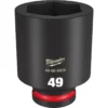 Milwaukee 49-66-6424 SHOCKWAVE Impact Duty 3/4 Drive 49MM Deep 6 Point Socket -GREATLAKESPOWERTOOLS Sales 49 66 6424 41527.1658933947