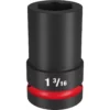 Milwaukee 49-66-6507 SHOCKWAVE Impact Duty 1 Drive 1-3/16 Deep 6 Point Socket -GREATLAKESPOWERTOOLS Sales 49 66 6507 91212.1658166217