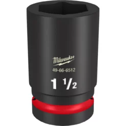 Milwaukee 49-66-6512 SHOCKWAVE Impact Duty 1 Drive 1-1/2 Deep 6 Point Socket