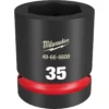 Milwaukee 49-66-6600 SHOCKWAVE Impact Duty 1 Drive 35MM Standard 6 Point Socket -GREATLAKESPOWERTOOLS Sales 49 66 6600 06912.1659033689