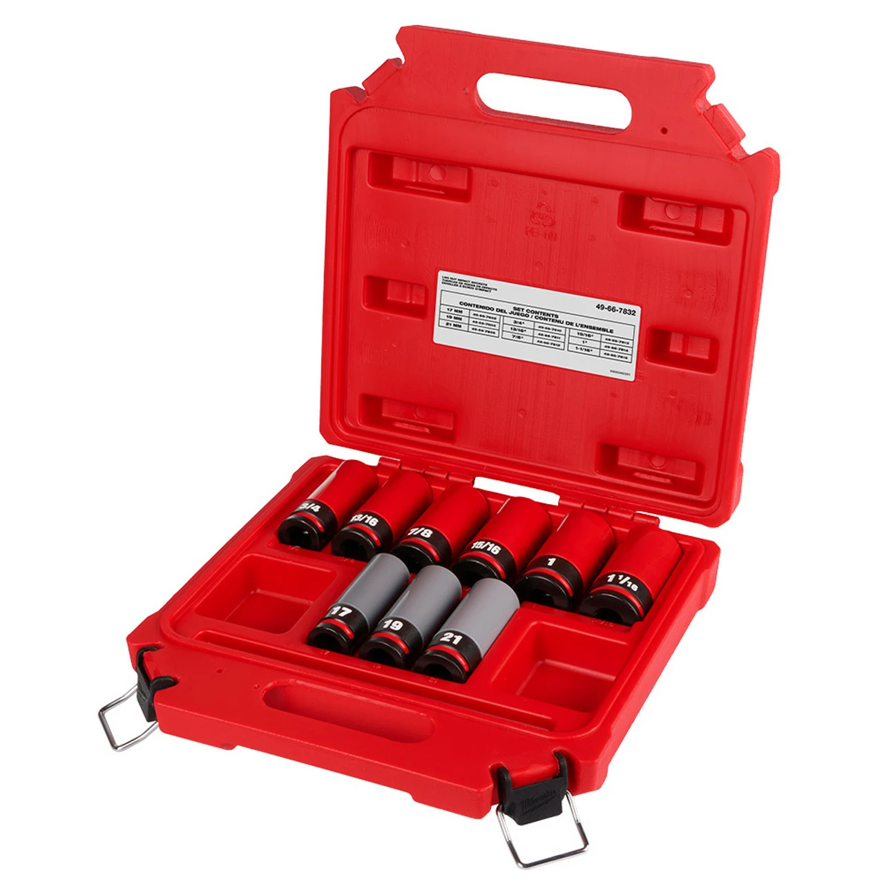 Milwaukee 49-66-7832 1/2 Drive 9PC Lug Nut Wheel Socket Set 3 Milwaukee 49-66-7832 1/2 Drive 9PC Lug Nut Wheel Socket Set