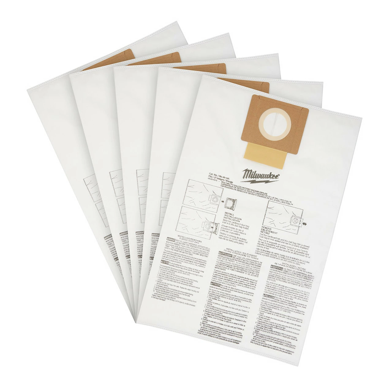 Milwaukee 49-90-1979 Fleece Dust Bags (5PK) - 6 Gallon 3 Milwaukee 49-90-1979 Fleece Dust Bags (5PK) - 6 Gallon