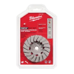 Milwaukee 49-93-7780 4 In. Diamond Cup Wheel Segmented-Turbo