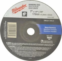 Milwaukee 49-94-7020 7 In. X 1/4 In. X 7/8 In. Grinding Wheel Type 27